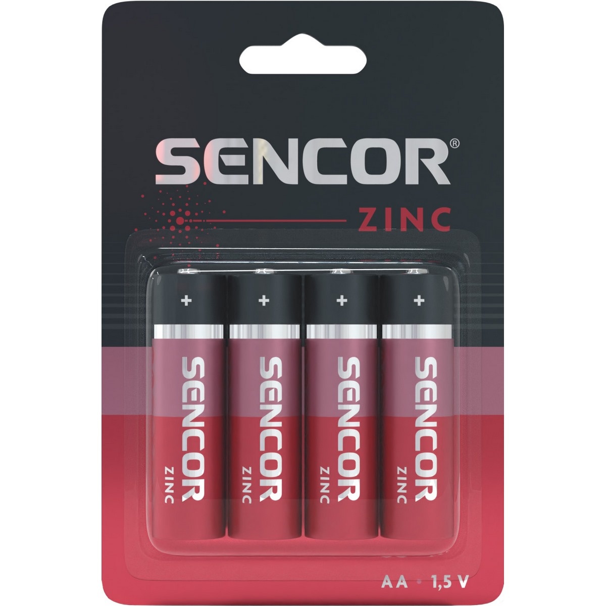 Sencor SBA R6 zinkouhlíková batéria AA, 4 ks