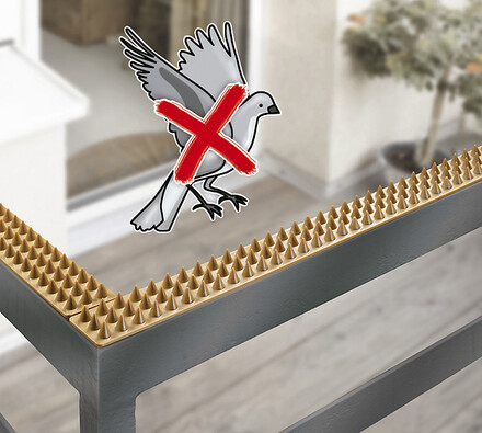 Odstraszacz ptaków beżowy, 50 x 4,4 x 1,5 cm