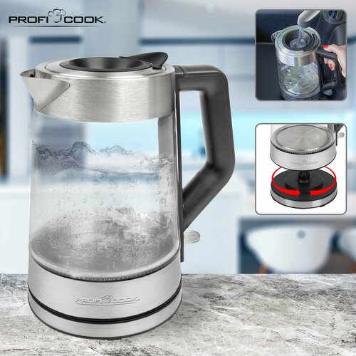 ProfiCook WKS 1190 G elektromos vízforraló, 1,7 l