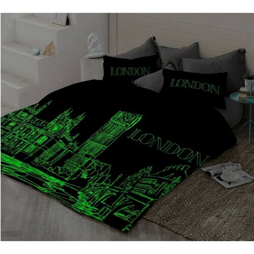 Bombažno postelno perilo Dan v Parizu, noč vLondonu, 140 x 200 cm, 70 x 90 cm
