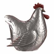 Metalldekoration Henne Silber, 28 x 15 x 30 cm