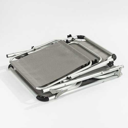 Leżak z daszkiem, szary