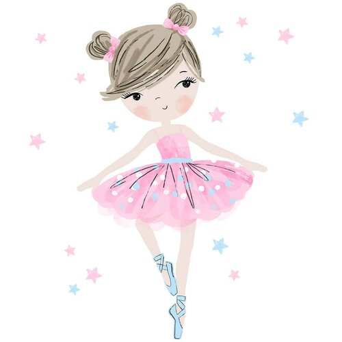 Autocolant de perete Bayo Ballerina,  roz