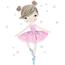 Autocolant de perete Bayo Ballerina,  roz