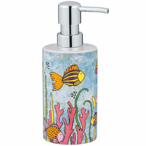 Dozator de săpun din ceramică Wenko Ocean Rollin Art , 360 ml