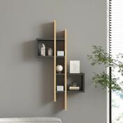 Wandregal Emse Anthracite and Sapphire Oak