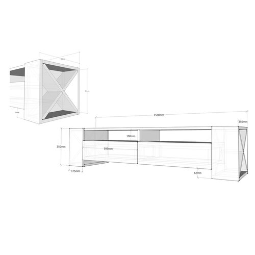 Stolik pod telewizor Sosruko White