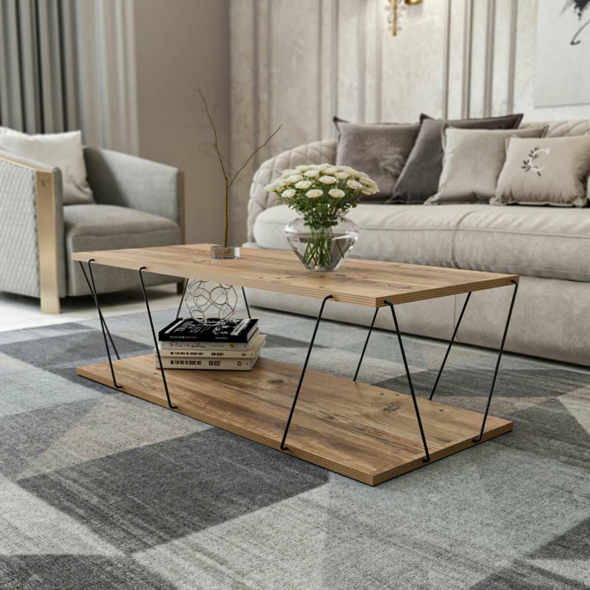Konferenčný stolík Labranda Pine and Black