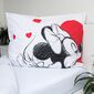 Lenjerie pat pentru copii Mickey and Minnie Love05 din bumbac, 140 x 200 cm, 70 x 90 cm