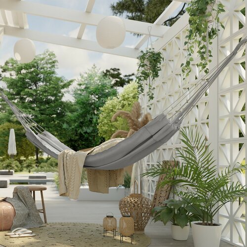 AmeliaHome viseča ležalna mreža Colada siva, 240 x80 cm