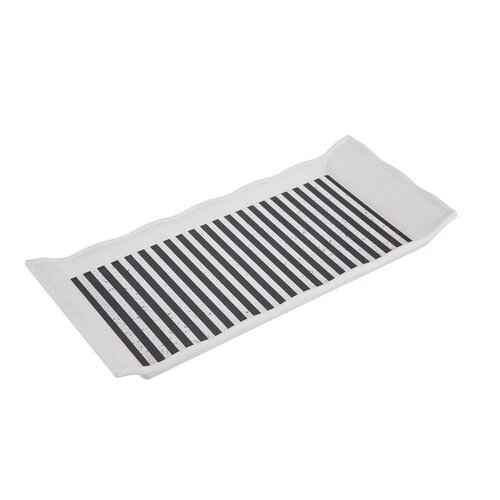 Orion Tava de servire Retro alb-negru, 29,5 x 13cm