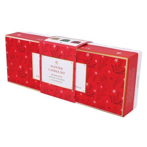Arome Set di sveč profumate 85 g, 3 pz, Mulledwine , Jabolko in cimet, Medenjaki