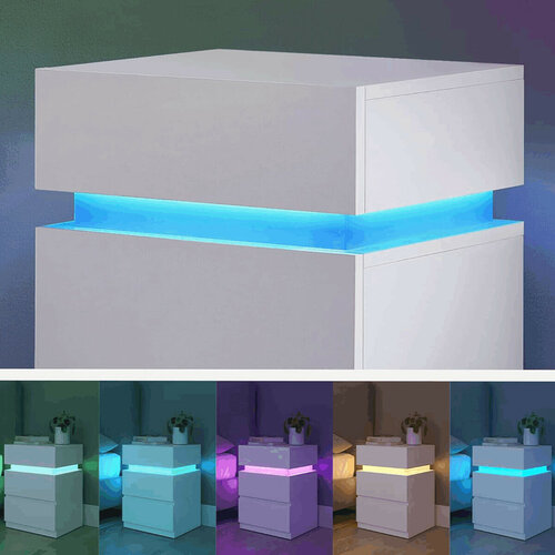 Noční stolek NEON s LED osvětlením