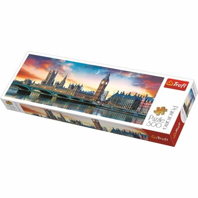 Trefl Panoramatické puzzle Big Ben a Westminsterský palác, Londýn, 500 dielikov