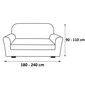 Multielastický poťah na sedaciu súpravu Sada ecru, 180 - 240 cm