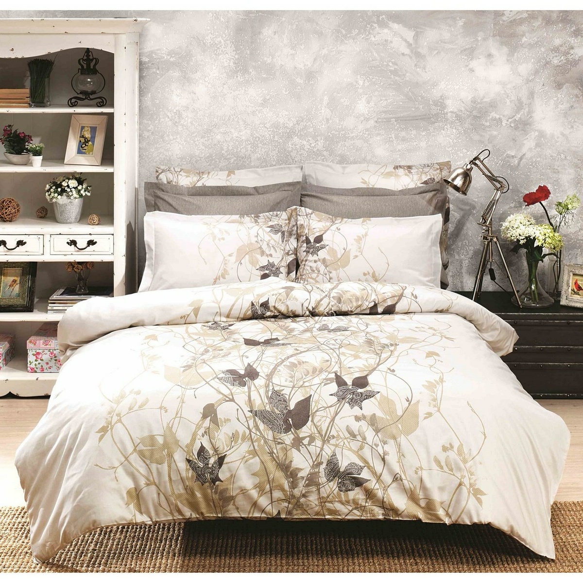 Halley home Bavlnené obliečky Giselle béžová, 220 x 200 cm, 2 ks 70 x 90 cm