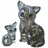 HCM Kinzel 3D Crystal puzzle Mačka s mačiatkom, 49 dielikov