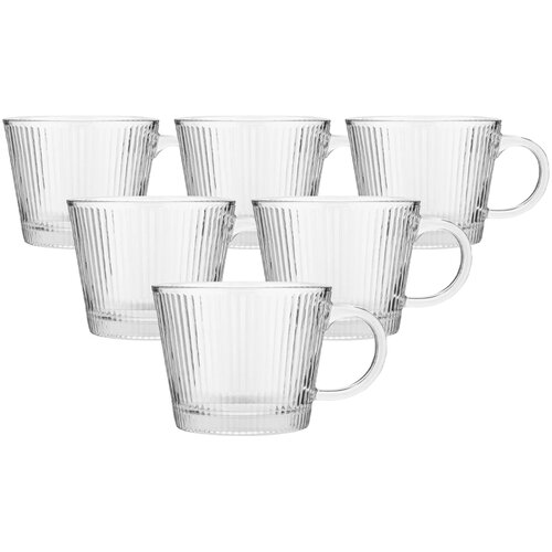 Altom Stekleni vrč z ročajem Selena, 370 ml, set 6kosov