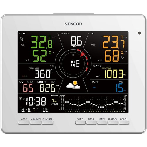 Inteligentna domowa stacja pogodowa Sencor SWS16600 WiFi