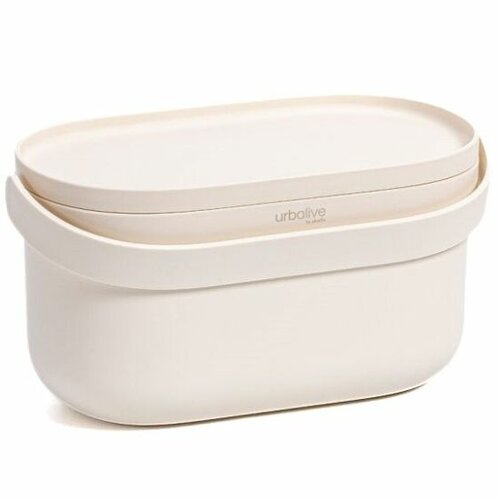 Plastia Posoda za biološke odpadke z okvirjem invrečkami, bež, 3,1 l