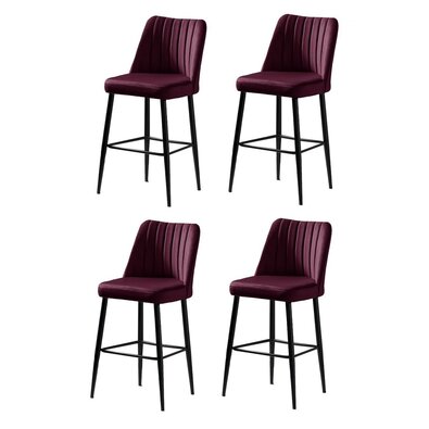 Set de scaune de bar Vento Claret Red and Black, 4buc.