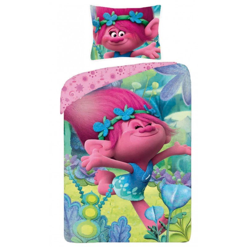 Dětské bavlnené obliečky Troll Poopy, 140 x 200 cm, 70 x 90 cm
