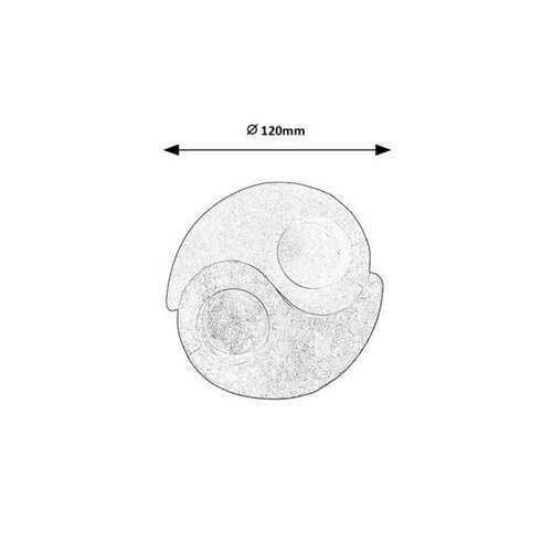 Rabalux 76035 Soluna svečnik iz soli, oranžno-bel
