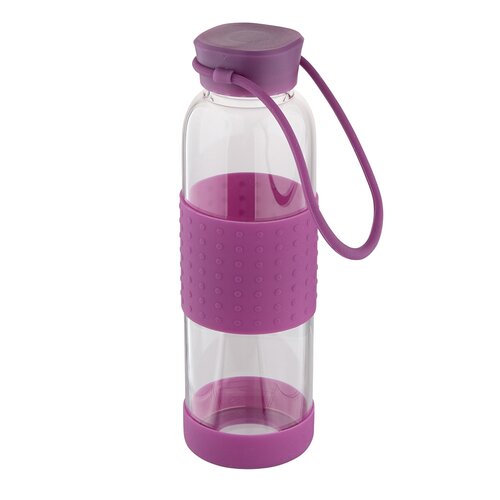 Altom Sklenená fľaša na vodu 550 ml, fialová