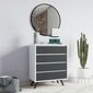 Komoda Suvera White and Anthracite