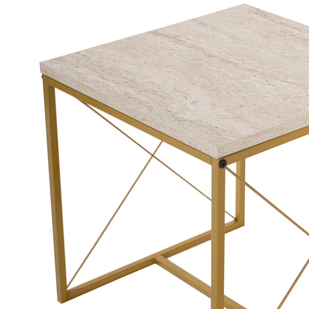 Konferenčný stolík Defne Gold Travertine
