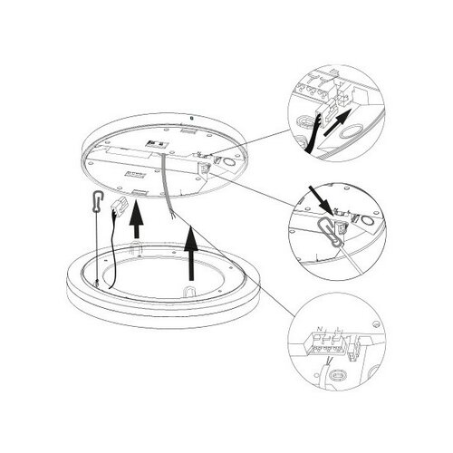 Panlux Prisadené LED svietidlo Eva, pr. 33 cm, IP54