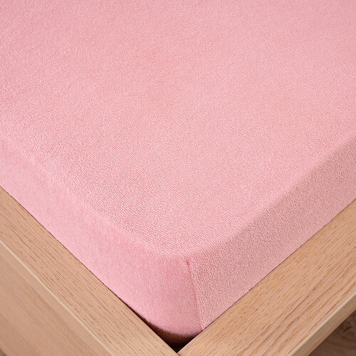 4Home Frottee-Spannbettlaken Rosa, 160 x 200 cm