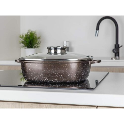 Tavă cu suprafața antiaderentă Banquet PREMIUM Dark Brown 28 x 28 x 8 cm