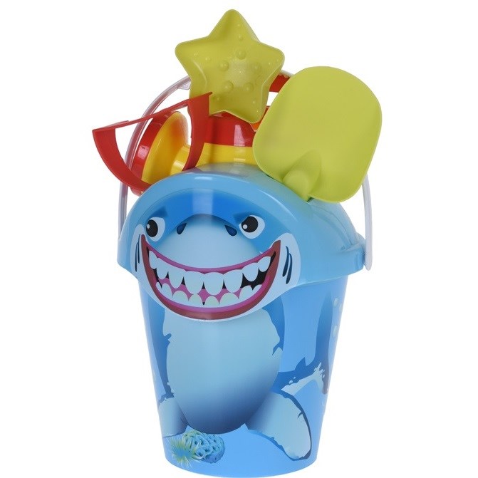 Detský plážový set Žralok modrá, 6 ks