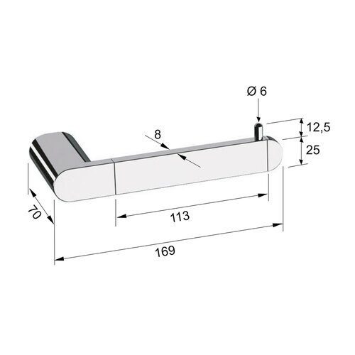 SAPHO RF017 Flori WC-papír tartó fedél nélkül,ezüst