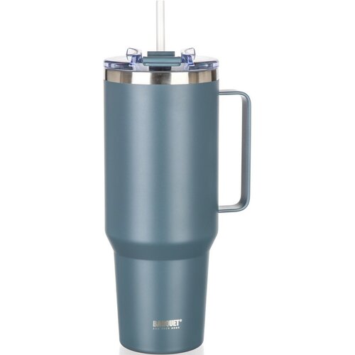 Banquet Thermobecher aus Edelstahl mit Henkel Twain 1200 ml, dunkelgrau