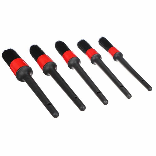 Set de perii moi de precizie Sixtol pentrucurățare CAR DETAILING BRUSH 5 SOFT, 5 buc