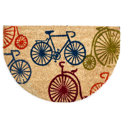 Kokosová rohožka polkruh Bicykle, 40 x 60 cm