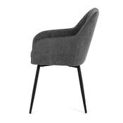 Satz Esszimmer-Polsterstühle 2 Stück, Grau, 55 x 84 x 57 cm