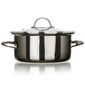 Banquet Hrniec smaltovaný METALLIC Black 20 cm, 2 l, s pokrievkou