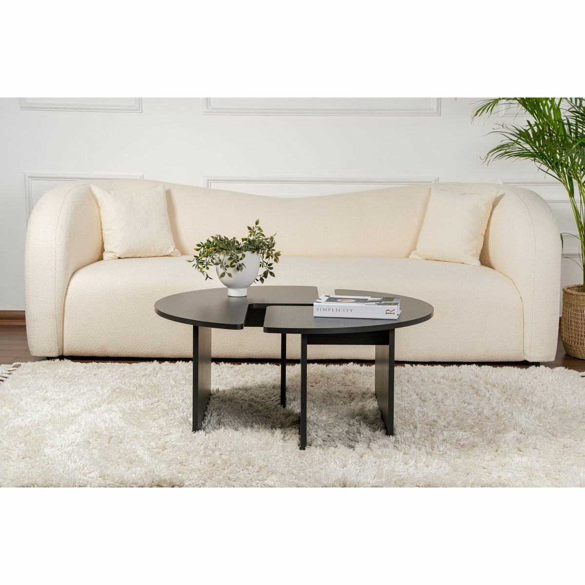 Konferenčný stolík Moira Wood Black
