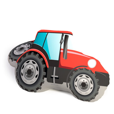 Pernă cu formă 3D, Tractor, 25 x 35 cm
