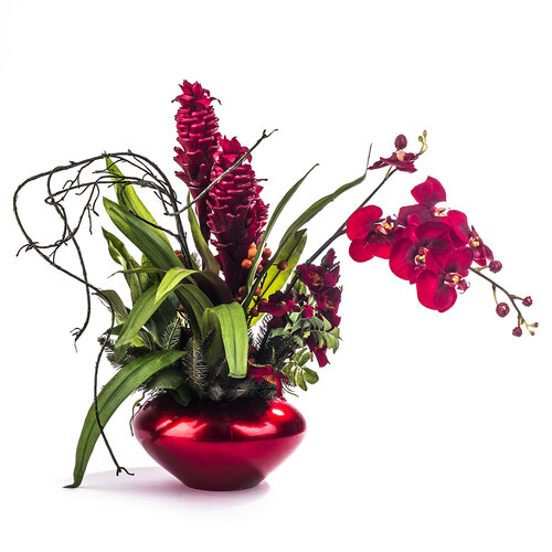 Umělá květina aranžmá orchideje a bromelie