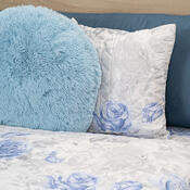 Cuvertură de pat 4Home Roses in blue, 220 x 240 cm+ 2x 40 x 40 cm