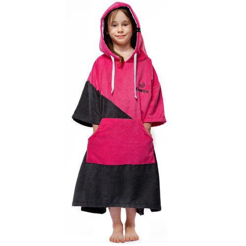Kinder Surf Poncho Double Rosa, 60 x 80 cm