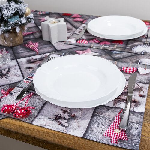 Faţă de masă de Crăciun Decoraţiuni, patchwork, 35 x 35 cm