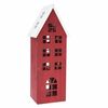 Decorațiune de Crăciun din lemn LED Light house roșu, 11,7 x 21 x 9,8 cm