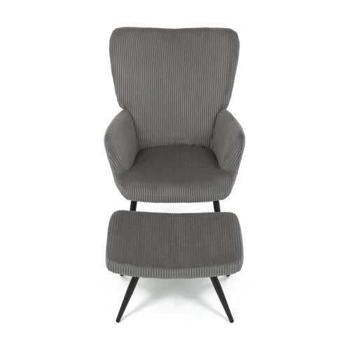 Entspannungssessel mit Fußstütze L7285 GREY6, grau