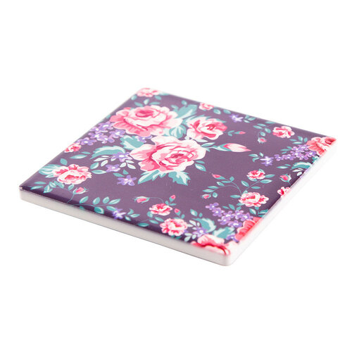 Altom Keramik-Untersetzer Floral, 10 x 10 cm, 4er Set