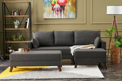 Eckklappsofa Bella Mini Right Anthracite
